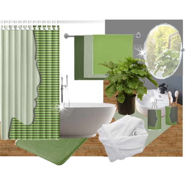 Bathroom In Green - Silhouette Design