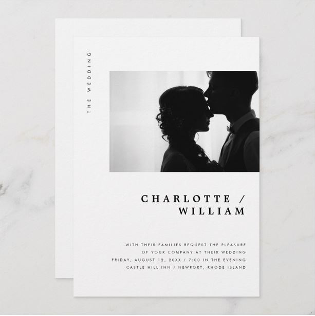 Minimalist Wedding Invitation by Christina Anderson