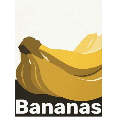 Yellow and Black Banana Print Kitchen Wall Decor