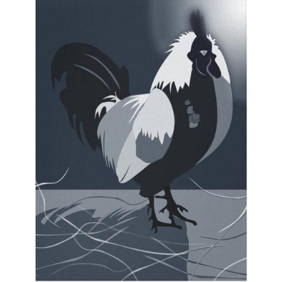 Rooster Wall Art For Kitchen, Modern Wall Decor Ideas For Blue Kitchens •  KBM D3signs