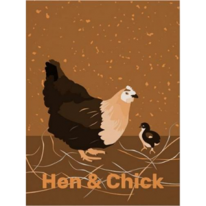 cute hen and chicken canvas wall art for the kitchen