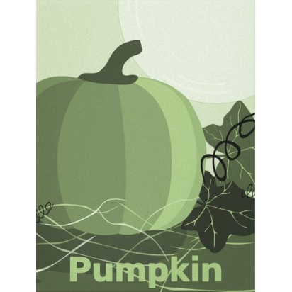 Green pumpkin canvas print