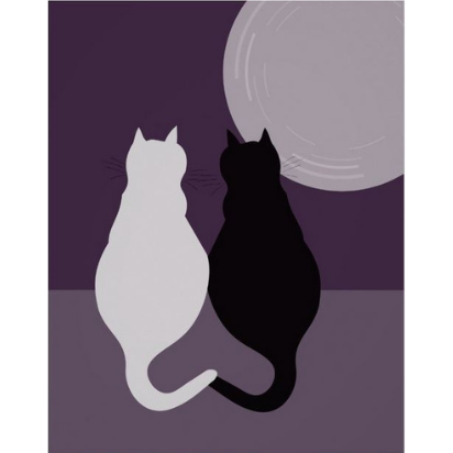 purple fall cat decor 