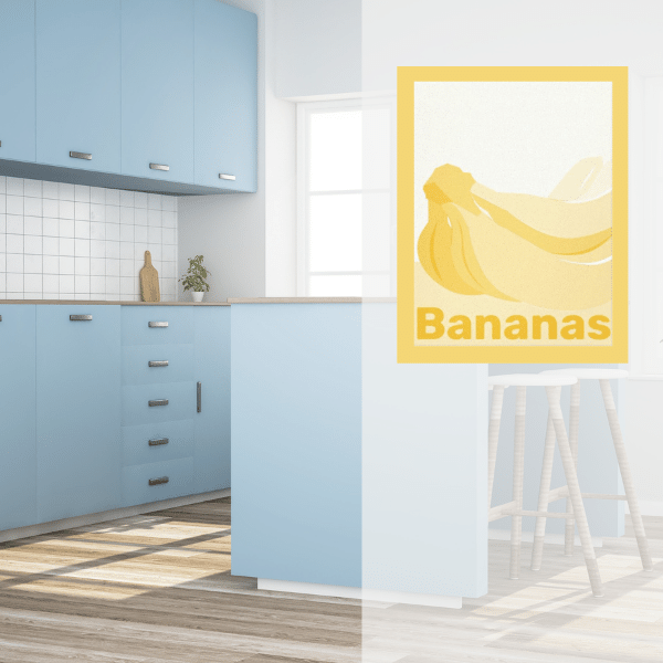 Yellow Wall Decor For Kitchen In Light Blue