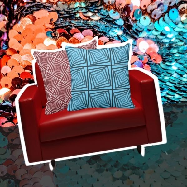 Turquoise and best sale red throw pillows