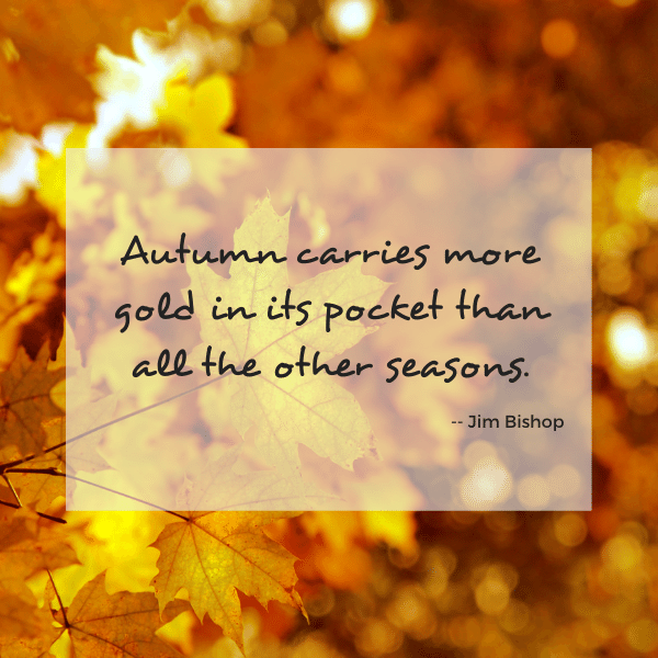 Quote by Jim Bishop - Autumn carries more gold in its pocket than all the other seasons.