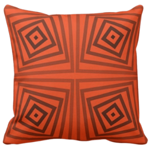 throw pillow in shades of orange