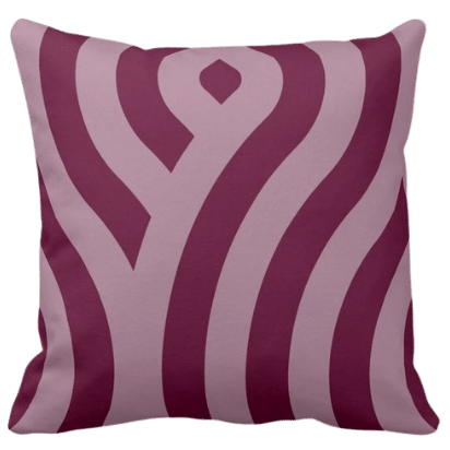decor pillow with a purple seamless wave pattern