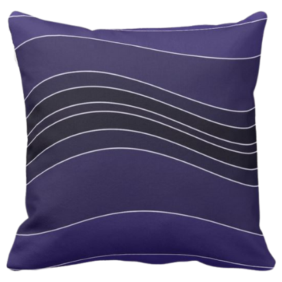Blue Wavy Stripes Pattern Decorating A Pillow Giving a Stone Sediment Impression