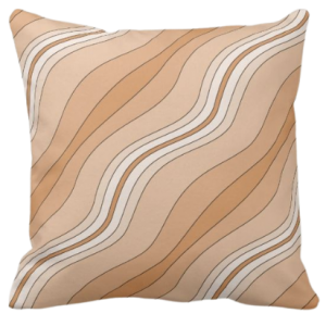 Wavy Stripes Decorating A Brown Pillow Giving a Stone Sediment Impression