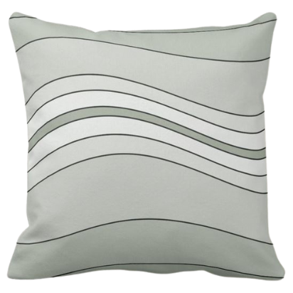 Grey Wavy Stripes Pattern Decorating A Pillow Giving a Stone Sediment Impression