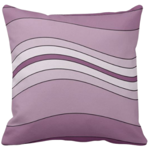 Purple Wavy Stripes Pattern Decorating A Pillow Giving a Stone Sediment Impression