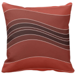 Red Wavy Stripes Pattern Decorating A Pillow Giving a Stone Sediment Impression
