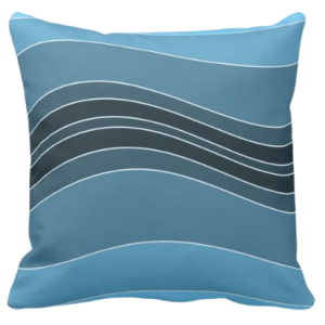 Turquoise Wavy Stripes Pattern Decorating A Pillow Giving a Stone Sediment Impression