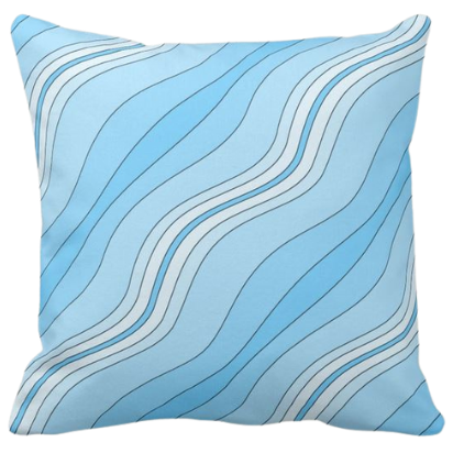Turquoise Wavy Stripes Pattern Decorating A Pillow Giving a Stone Sediment Impression