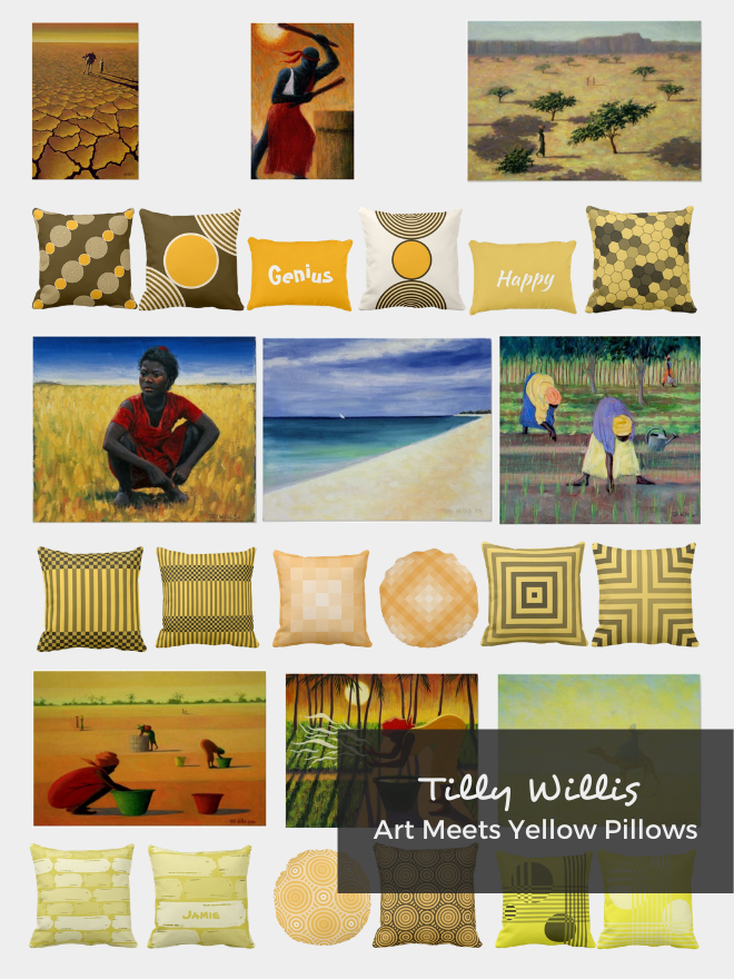 Yellow Home Decor and African Art Prints