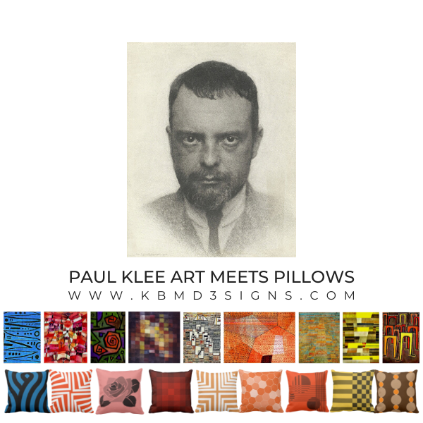 Paul Klee Art Meets Pillows In Modern Living Room Decor