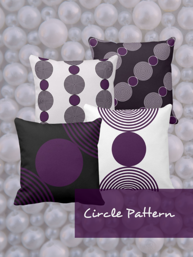Decorative Pillows With Circle Pattern