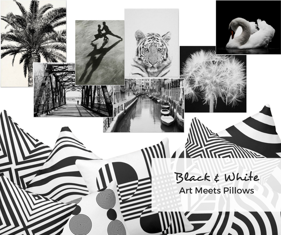 Black And White Photo Prints And Pillows