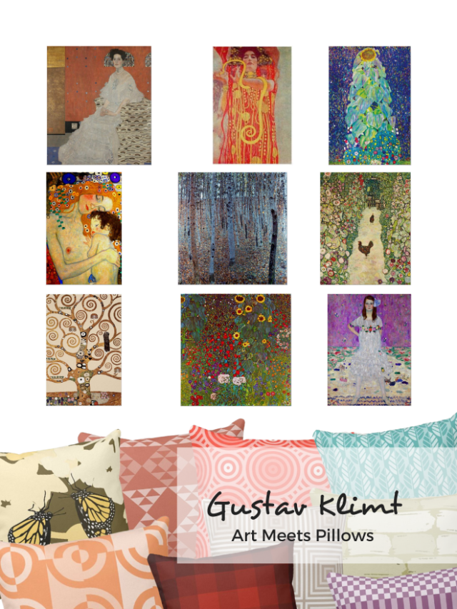 Gustav Klimt Art Meets Pillows