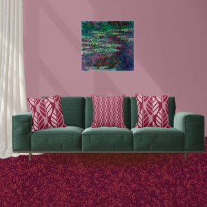 Famous Claude Monet Art Meets Pillows In Red KBM D3signs