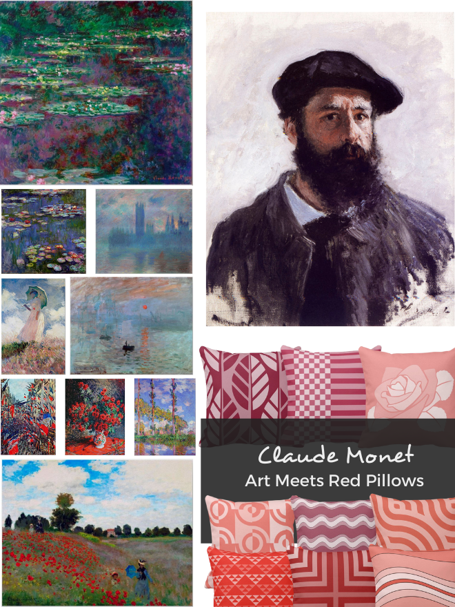 Claude Monet Art Meets Pillows