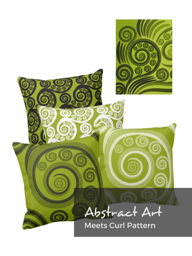 Curl Pattern Decorative Pillows And Art