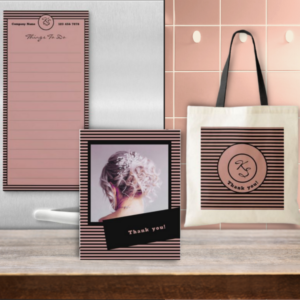 hair stylist thank you card and promotional material ideas