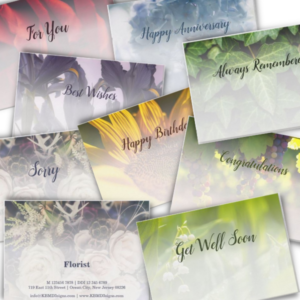 florist shop, floral photo note card templates for personalized messages