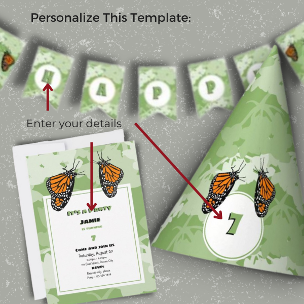 How to customize the birthday invitation template