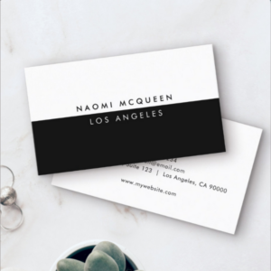 Minimal Modern Luxury Black and White Simple Business Card