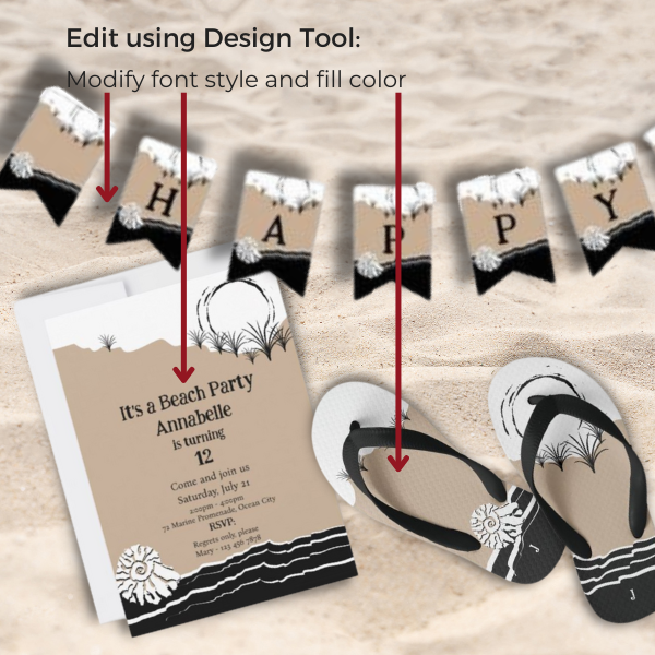 How To Edit The Kid's Beach Birthday Party Templates