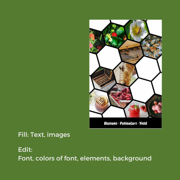 Hexagon-shaped custom photo collage poster