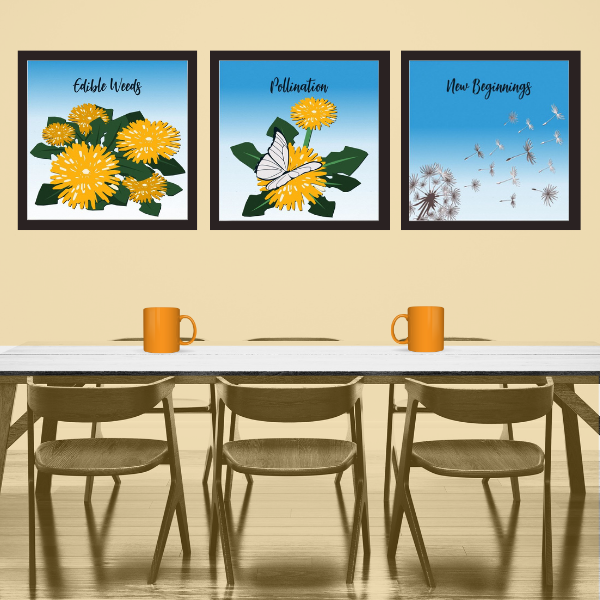 Dandelion Wall Art for the dining room