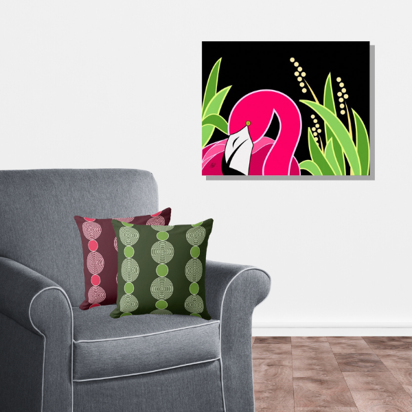 Pink Flamingo Poster and Pillows