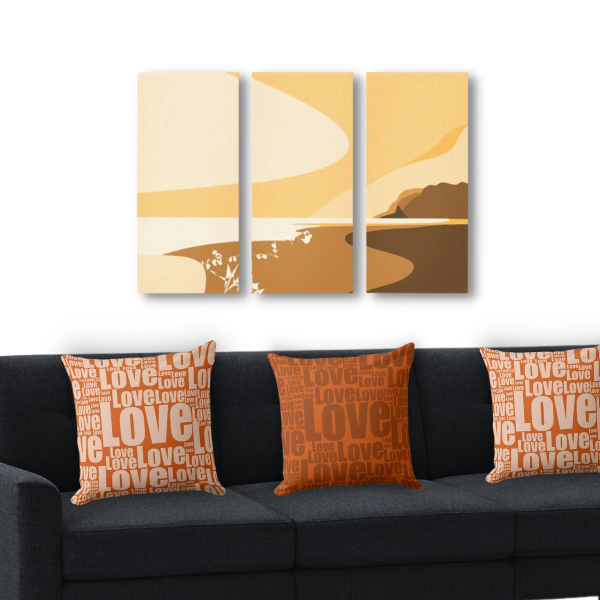 Orange Wall Art For the Living room to complete decor in black, white, and orange