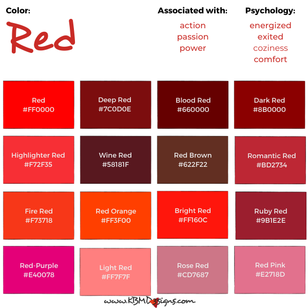 Different Shades Of Red