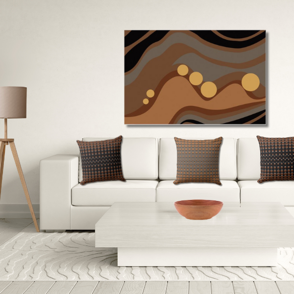 Abstract Black and Brown Wall Art for a minimalist home decor