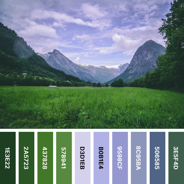 Serene Blue and Green Color Palette