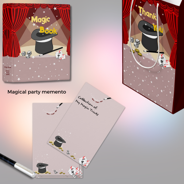 Red Kids Magic Book Party Keepsake