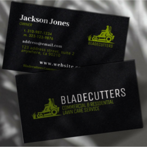 Black & Green Landscaping Business Card