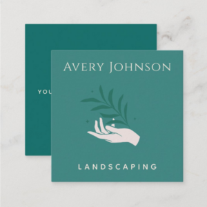 Green Professional Landscaping Business Card