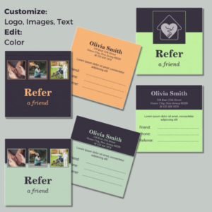 Custom Color, Image, Logo Home Care Referral Cards