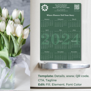 Color Customizable Fridge Magnet For a Florist Shop