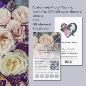 Floral Rewards Customizable Florist Loyalty Card