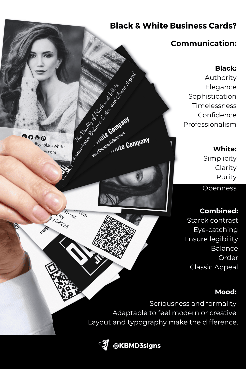 Black and White Small Business Brand Color