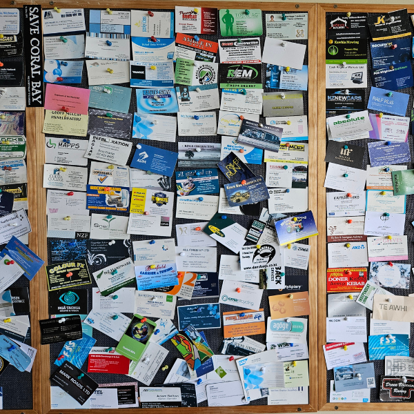 A Marketing Package for Small Business - Business Card Wall