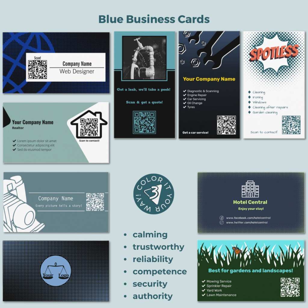 Blue Business Cards -Color It Your Way!