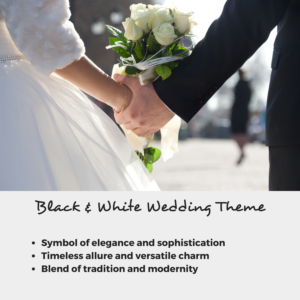 Black and White Wedding Theme - Bride and Groom Detail