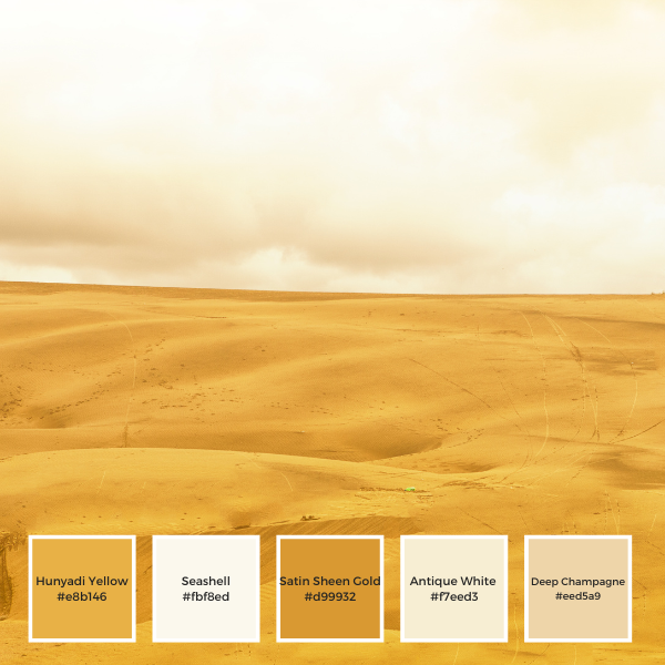 Desert Landscape, Yellow Color Palette